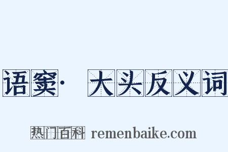 语窦·大头反义词是什么意思的图片